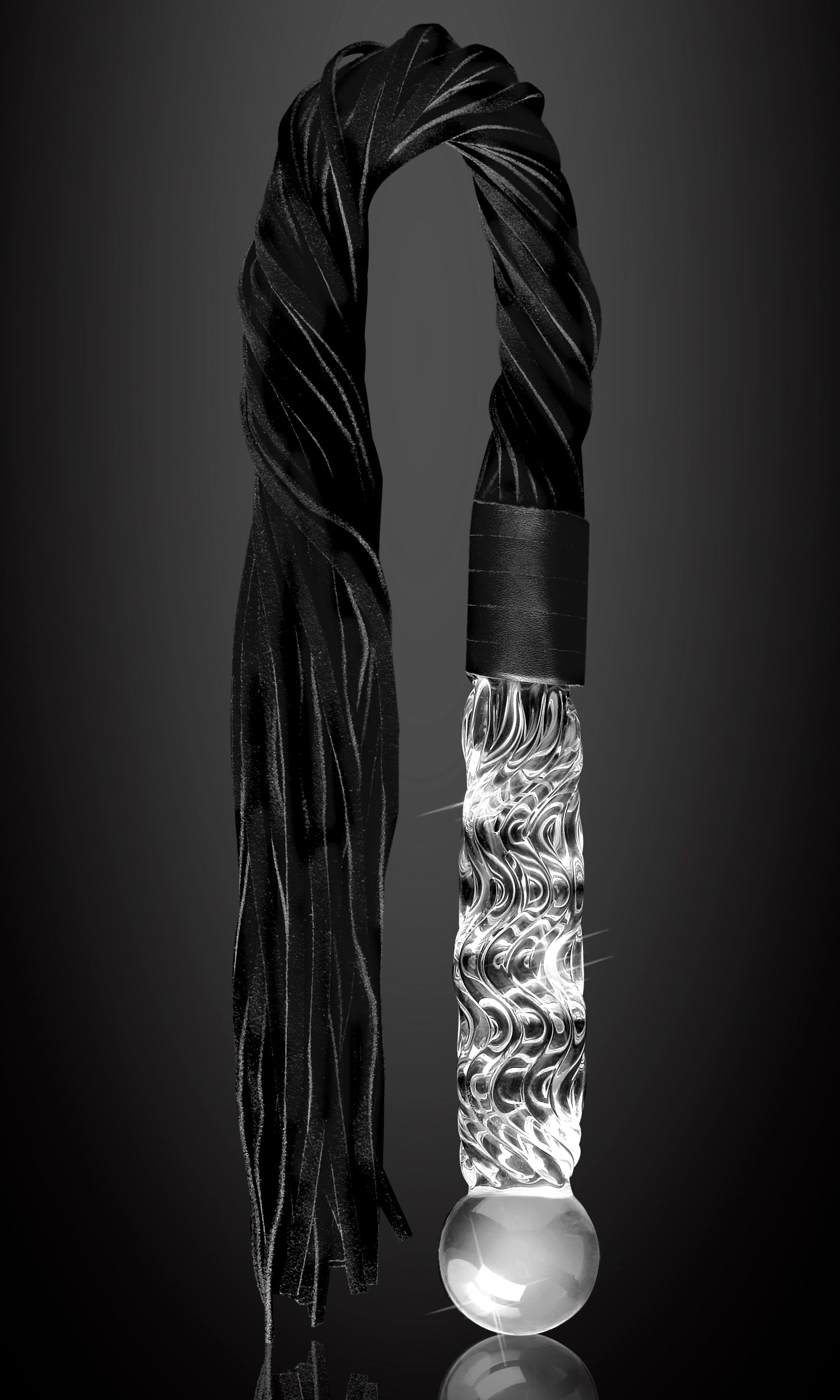 Pipedream Icicles No 38 Hand Blown Glass Whip Anal Dildos
