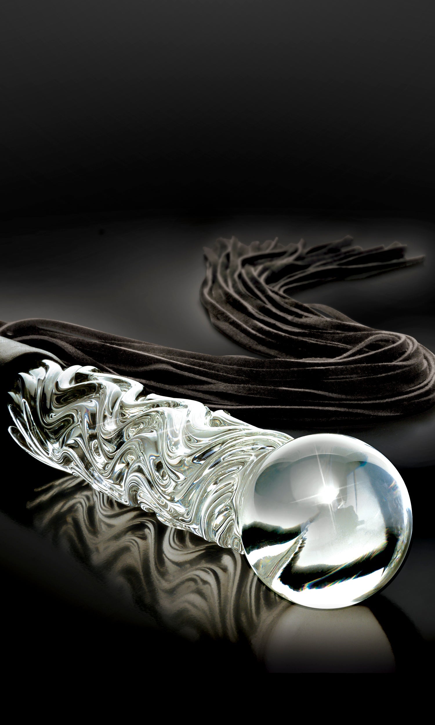 Pipedream Icicles No 38 Hand Blown Glass Whip Anal Dildos