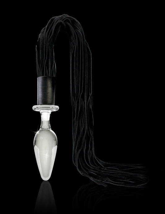 Pipedream Icicles No 49 Glass Butt Plug and Flogger - Glass Sex Toys