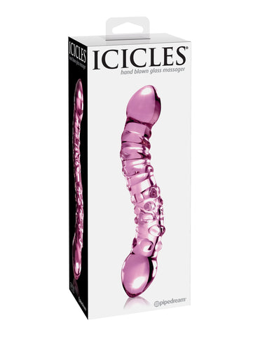 Pipedream Icicles No 55 Double Ender Glass Dildo - Glass Sex Toys