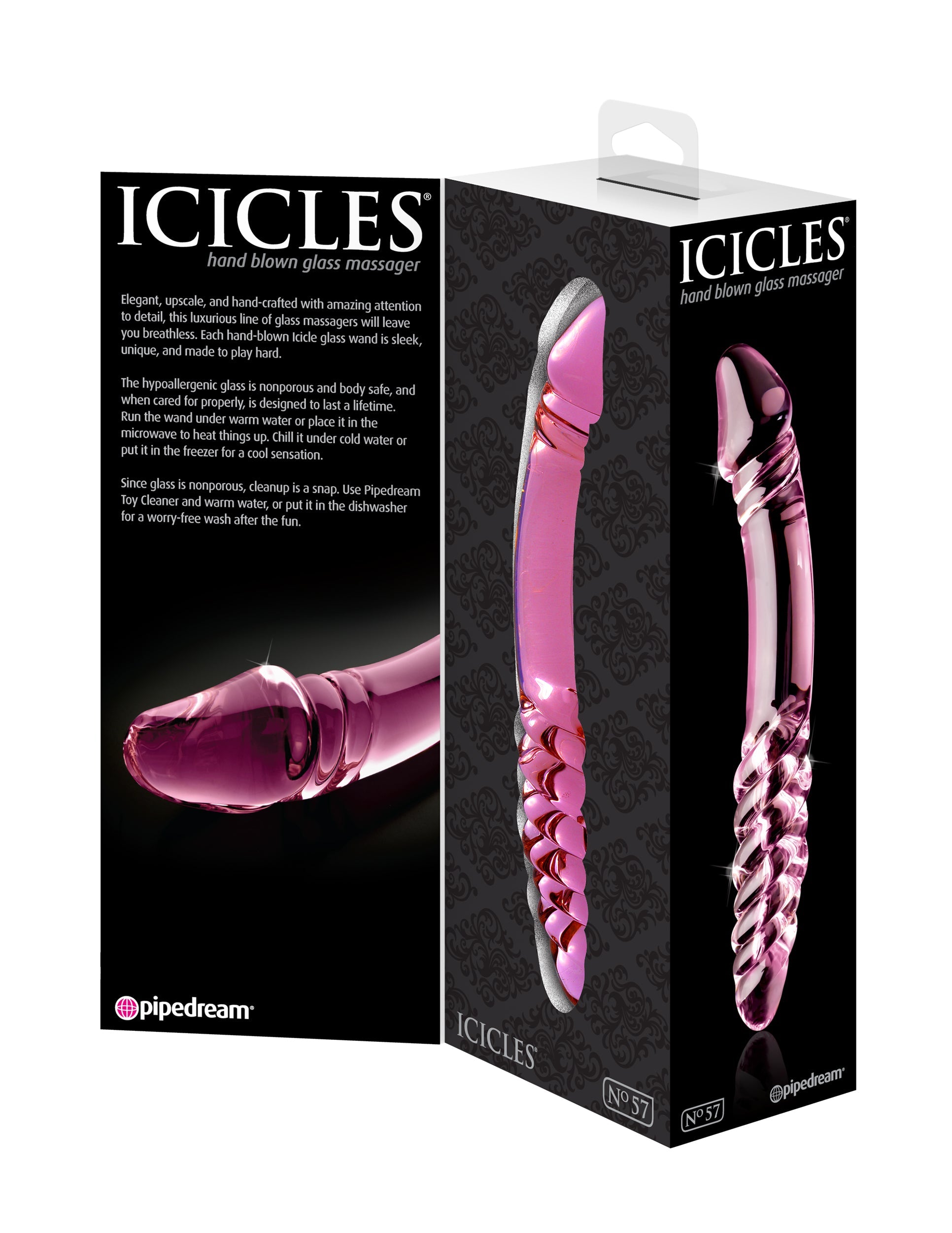 Pipedream Icicles No 57 Realistic Glass Dildo Glass Sex Toys