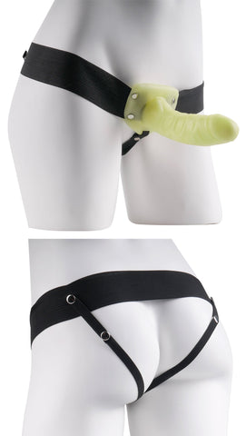 Fetish Fantasy Hollow Strap-On For Him Or Her Dildo - Clit Ticklers and Pulsators