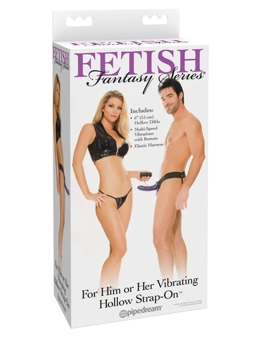 Fetish Fantasy Vibrating Hollow Strap-On For Him Or Her - Strap On Sextoys