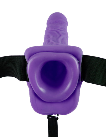 Fetish Fantasy 7 Inch Vibrating Hollow Strap-On with Ball - Strap On Sextoys