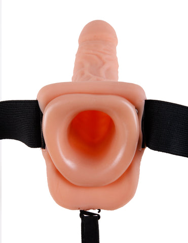 Fetish Fantasy 7 Inch Vibrating Hollow Strap-On with Ball - Strap On Sextoys
