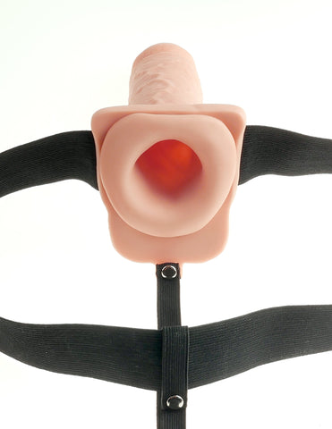 Fetish Fantasy 7 inch Rechargeable Hollow Strap-On with Balls - Strap On Sextoys