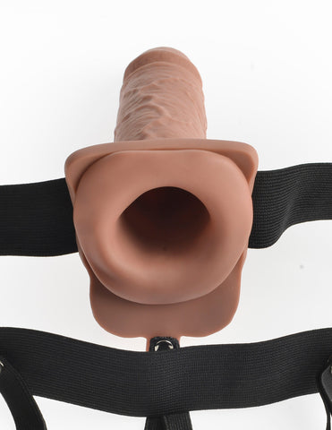 Fetish Fantasy 7 In Hollow Rechargeable Strap On With Remote - Strap On Sextoys