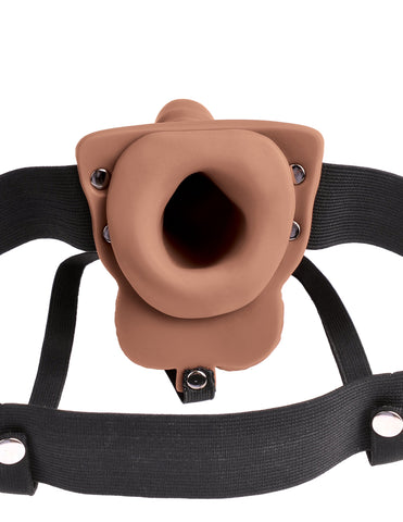 Fetish Fantasy 6 inch Vibrating Hollow Strap-On with Balls - Strap On Sextoys