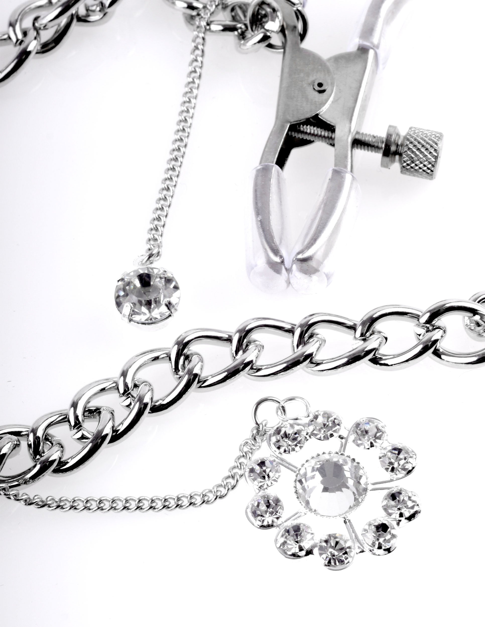 Fetish Fantasy Womens Crystal Nipple Clamps Nipple and Clit Clamps