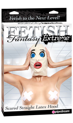 Fetish Fantasy Extreme Scared Straight Latex Hood - Bondage Hoods