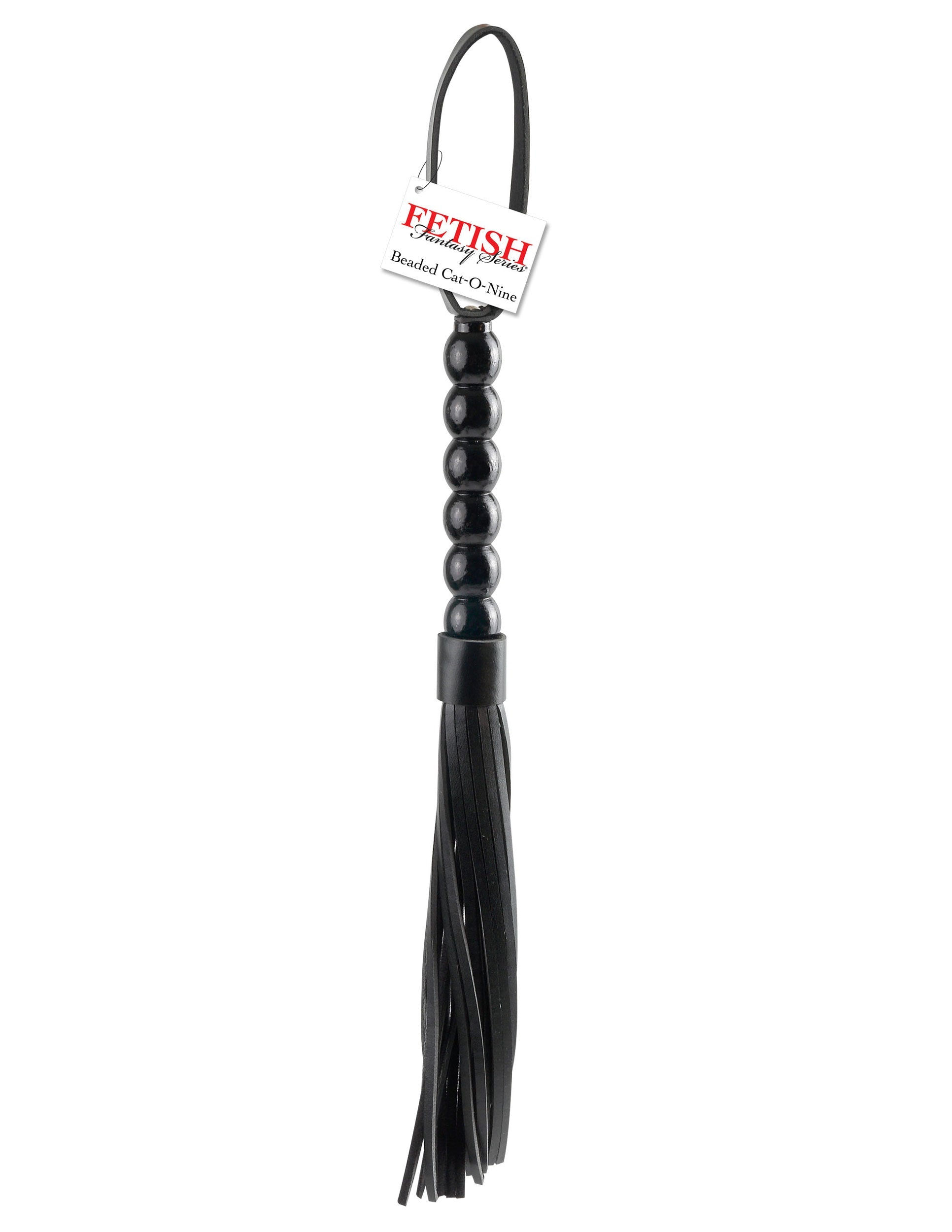 Fetish Fantasy Beaded Cat-O-Nine BDSM Tails Black Whips And Crops