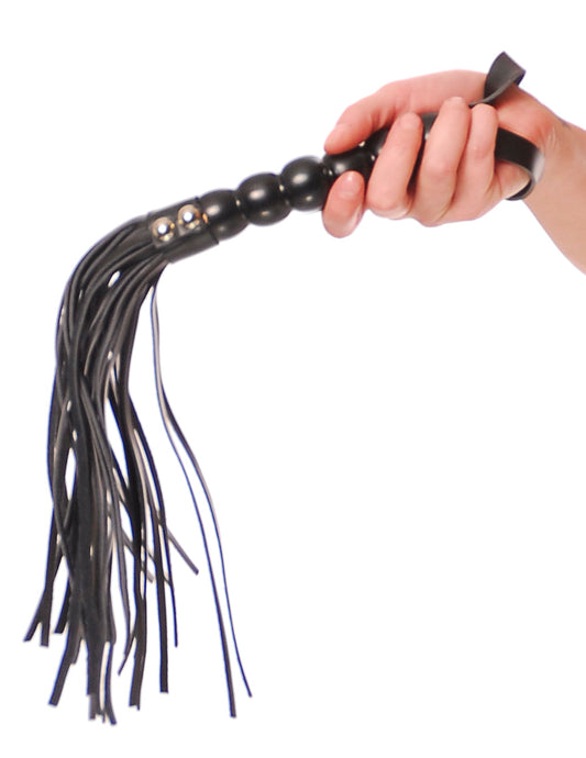 Fetish Fantasy Beaded Cat-O-Nine BDSM Tails Black - Whips And Crops