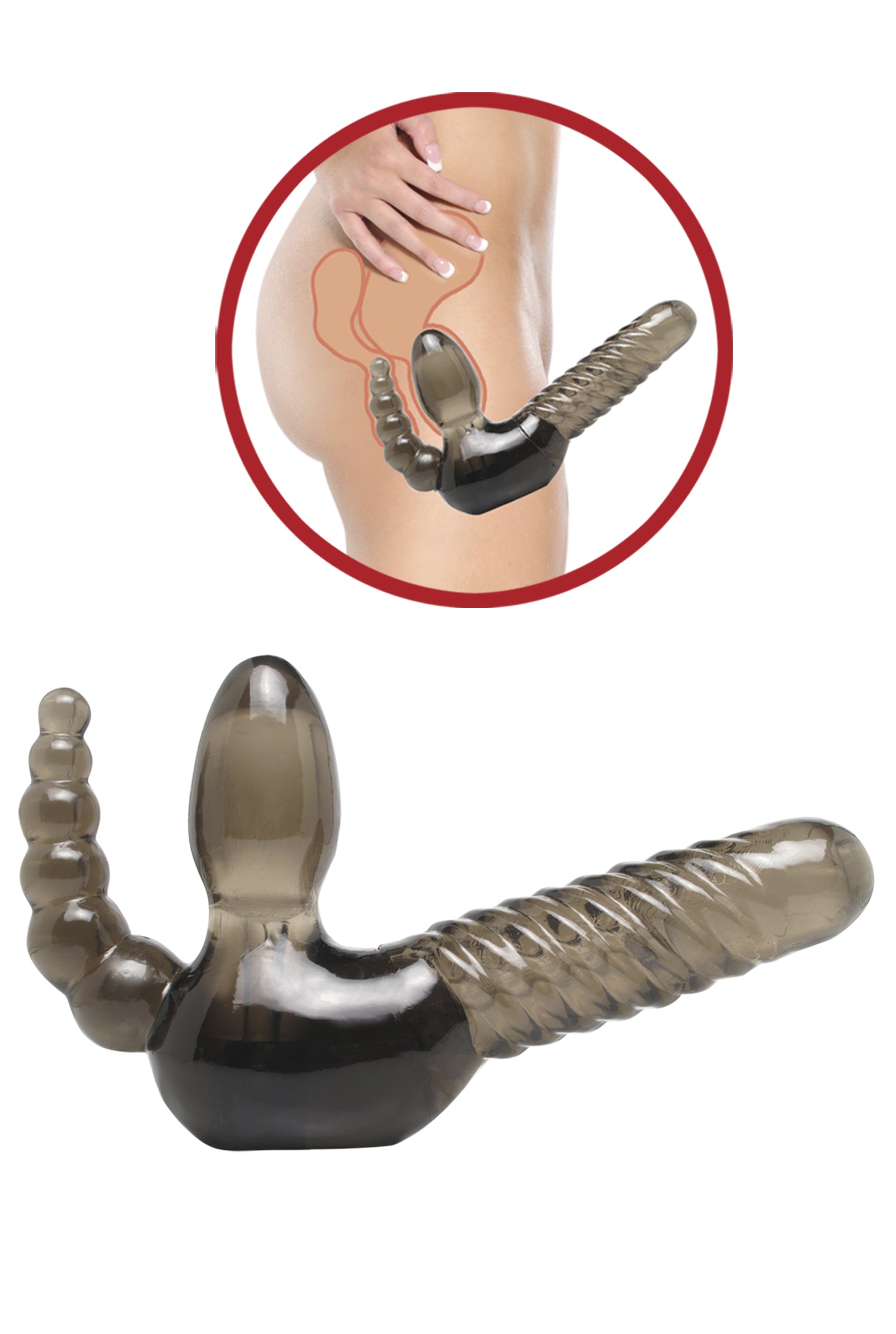 Fetish Fantasy Strapless Strap-on with Anal Stimulator Strap On Sextoys