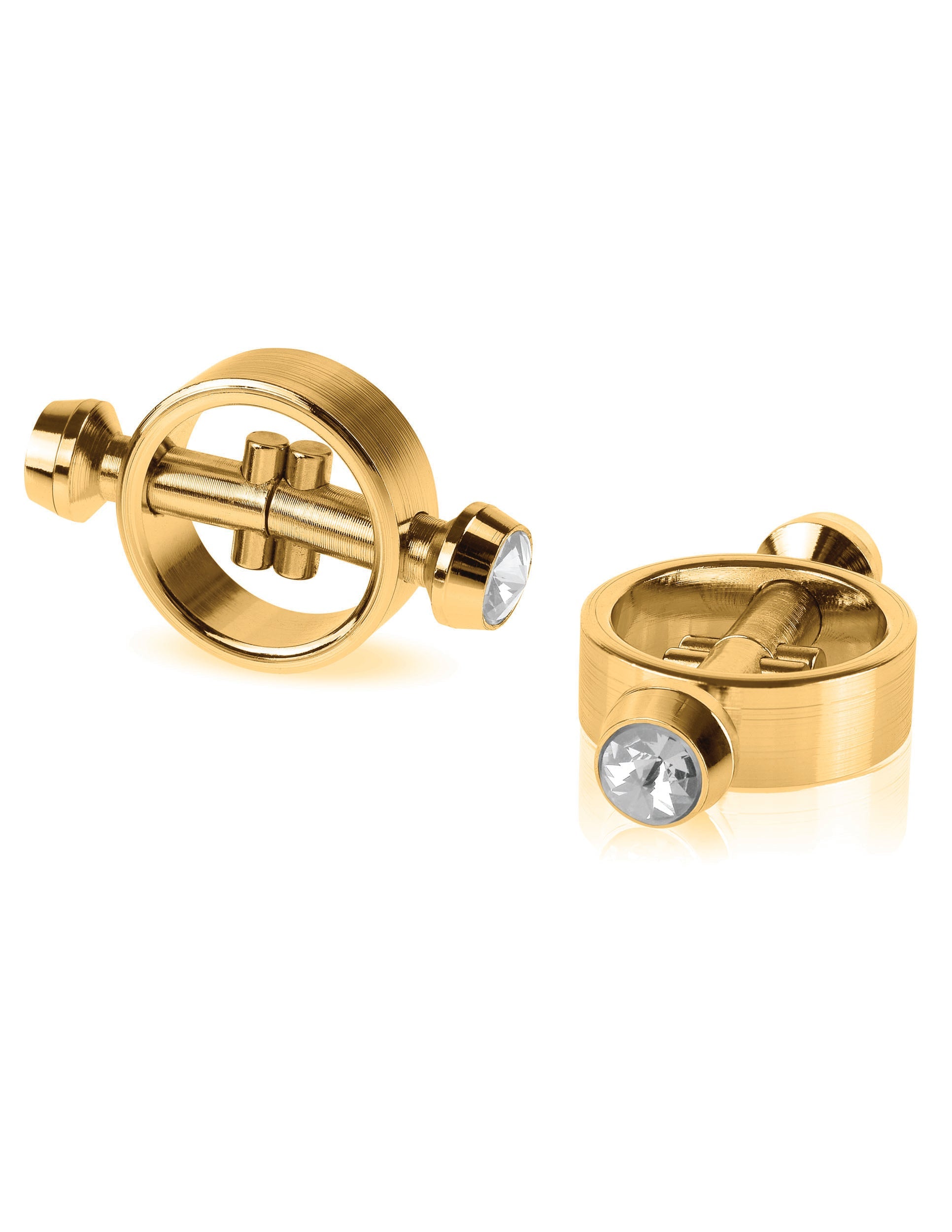 Pipedream Fetish Fantasy Gold Magnetic Womens Nipple Clamps Nipple and Clit Clamps