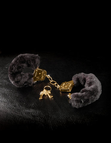 Fetish Fantasy Gold Deluxe Furry Bondage Cuffs - Cuffs and Restraints