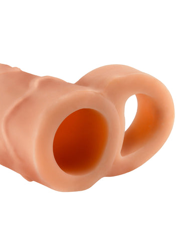 Fantasy X-Tensions Perfect Extension With Ball Strap Flesh - Penis Sleeves and Extenders
