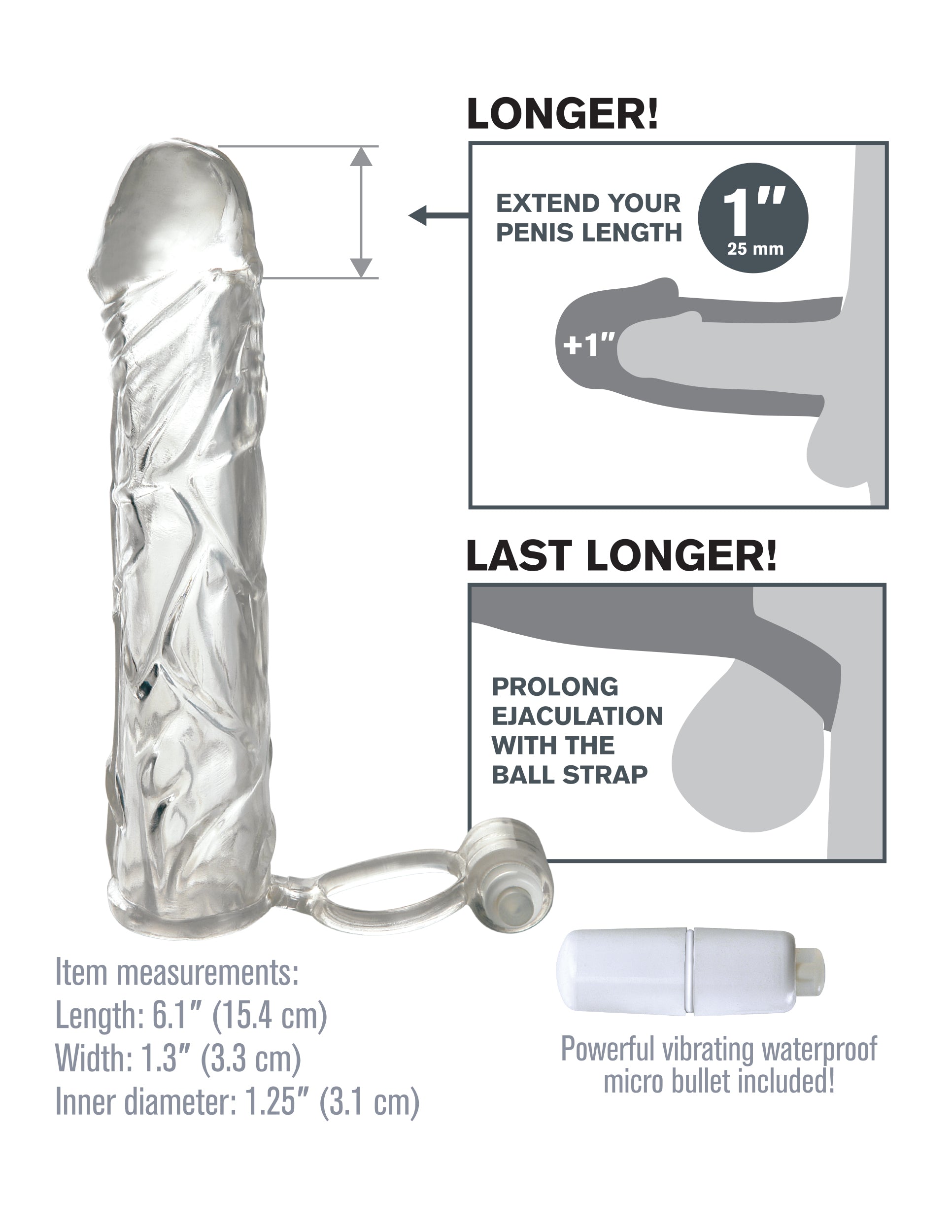 Fantasy X-Tensions Vibrating Super Penis Sleeve Pumps, Extenders and Sleeves