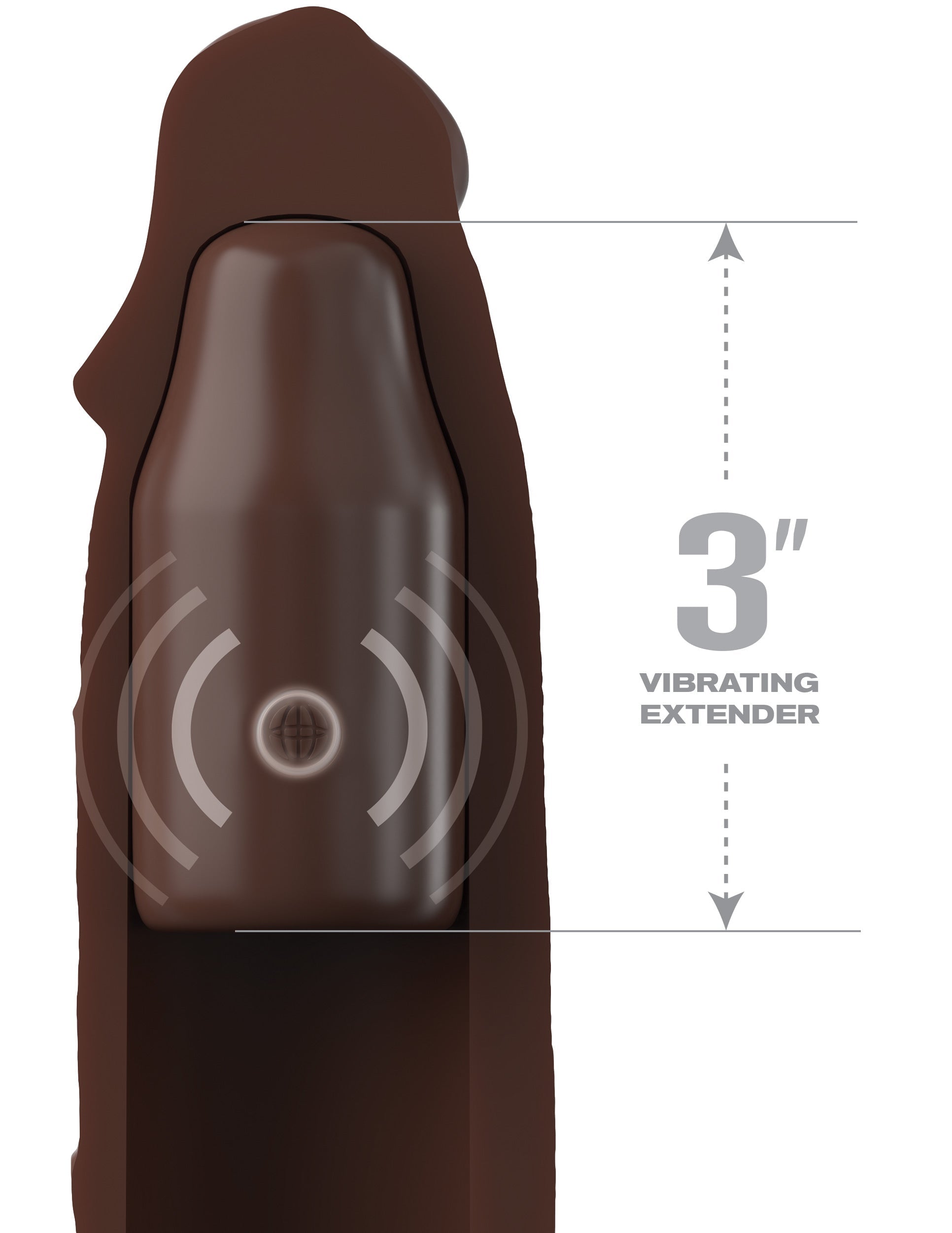 FX Elite 3 Inch Vibrating Mega Penis Extension With Remote Penis Sleeves and Extenders