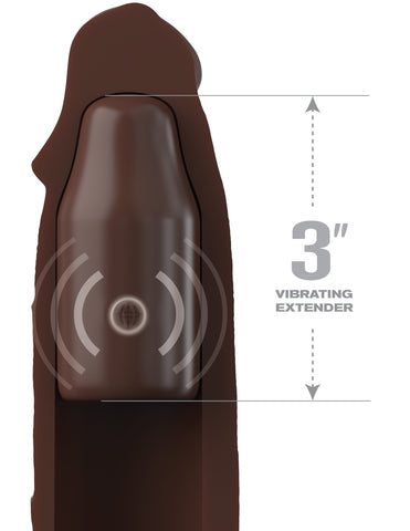 FX Elite 3 Inch Vibrating Mega Penis Extension With Remote - Penis Sleeves and Extenders
