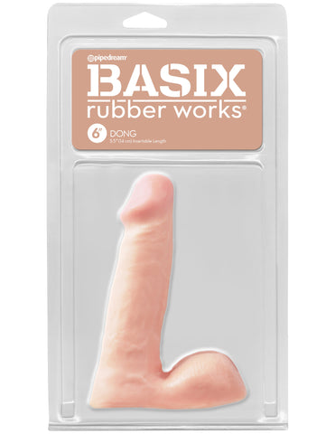 Pipedream Basix Rubber Works 6 Inch Realistic Dong - Non-Realistic Dildos