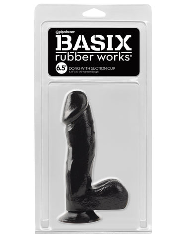 Pipedream Basix 6.5 Inch Suction Cup Dong with Balls - G-Strings, Panties and Shorts