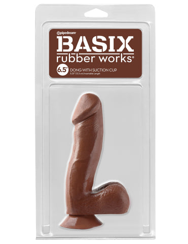 Pipedream Basix 6.5 Inch Suction Cup Dong with Balls - G-Strings, Panties and Shorts