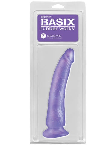 Pipedream Basix 7 Inch Slim Realistic Dong with Suction Cup - Realistic Dildos