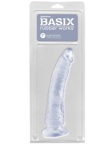 Pipedream Basix 7 Inch Slim Realistic Dong with Suction Cup - Realistic Dildos