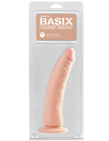 Pipedream Basix 7 Inch Slim Realistic Dong with Suction Cup - Realistic Dildos