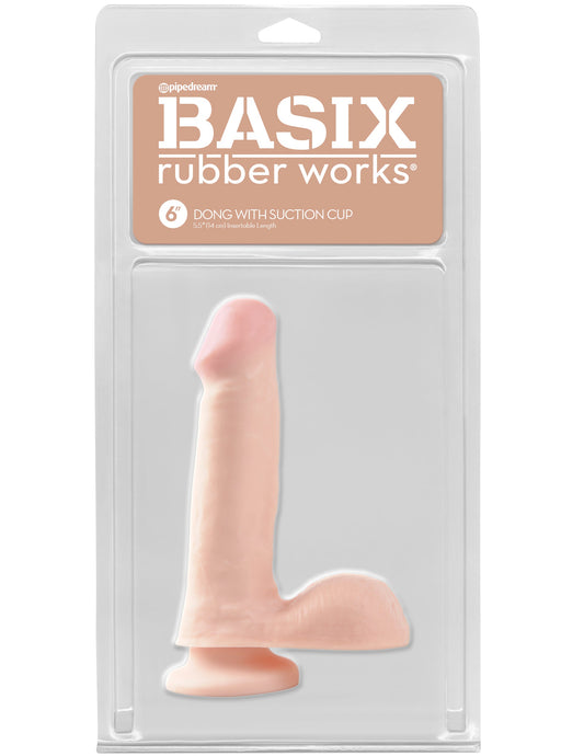 Pipedream Basix 6 Inch Realistic Dong with Suction Cup - Realistic Dildos
