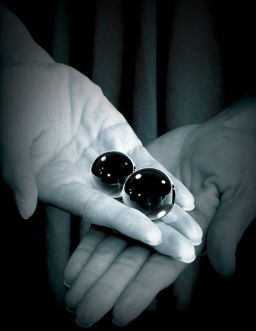 Fetish Fantasy Black Glass Ben Wa Balls Medium - Personal Massagers