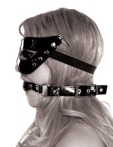 Fetish Fantasy Limited Edition Masquerade Mask and Ball Gag - Masks And Blindfolds