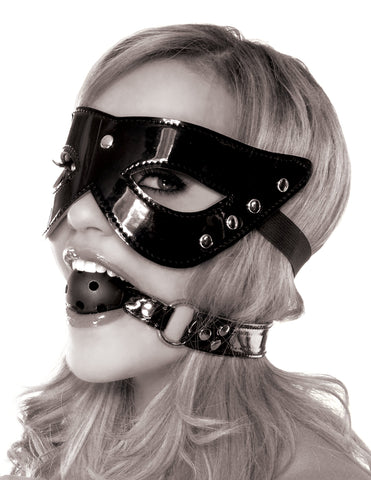 Fetish Fantasy Limited Edition Masquerade Mask and Ball Gag - Masks And Blindfolds