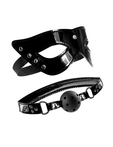 Fetish Fantasy Limited Edition Masquerade Mask and Ball Gag - Masks And Blindfolds