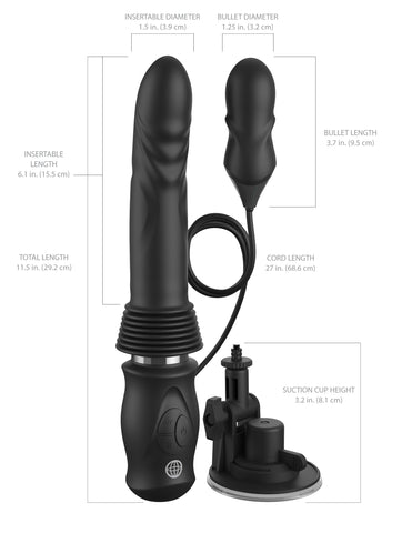 Fetish Fantasy Series Ultimate Silicone Thruster Dildo - Vibrating Dildos