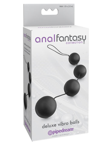 Anal Fantasy Collection Deluxe Vibro Anal Balls Black - Anal Beads and Balls