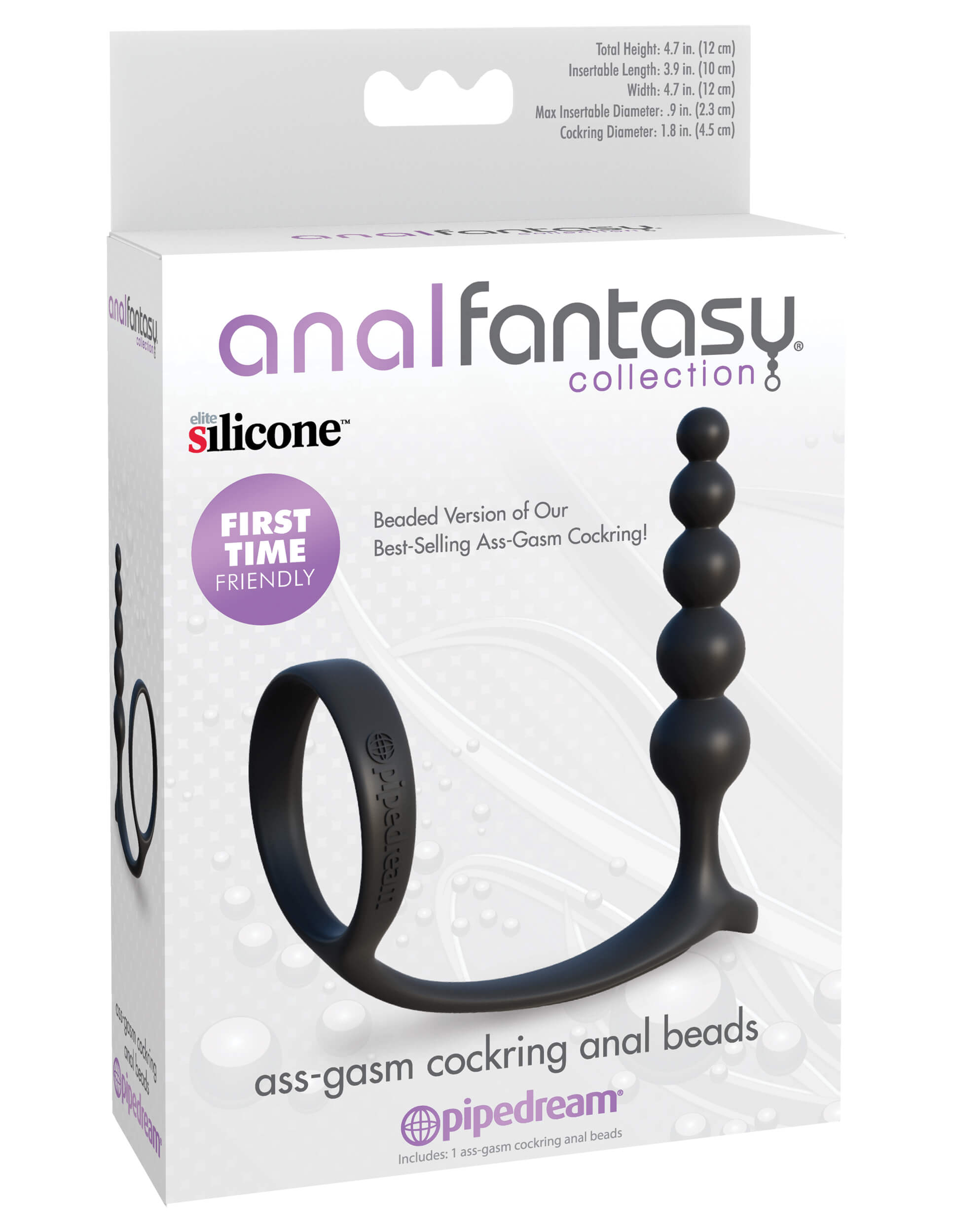 Anal Fantasy Collection Ass-Gasm Cock Ring Anal Beads Anal Beads and Balls