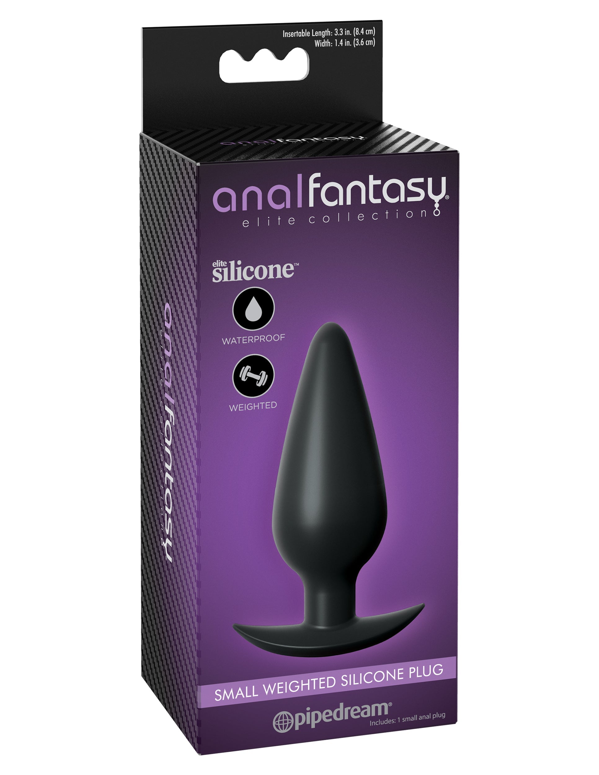 Anal Fantasy Elite Small Weighted Silicone Anal Plug Butt Plugs