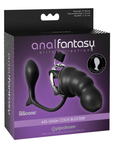 Anal Fantasy Elite Ass Gasm Cock Blocker Chastity Cage - Male Chastity