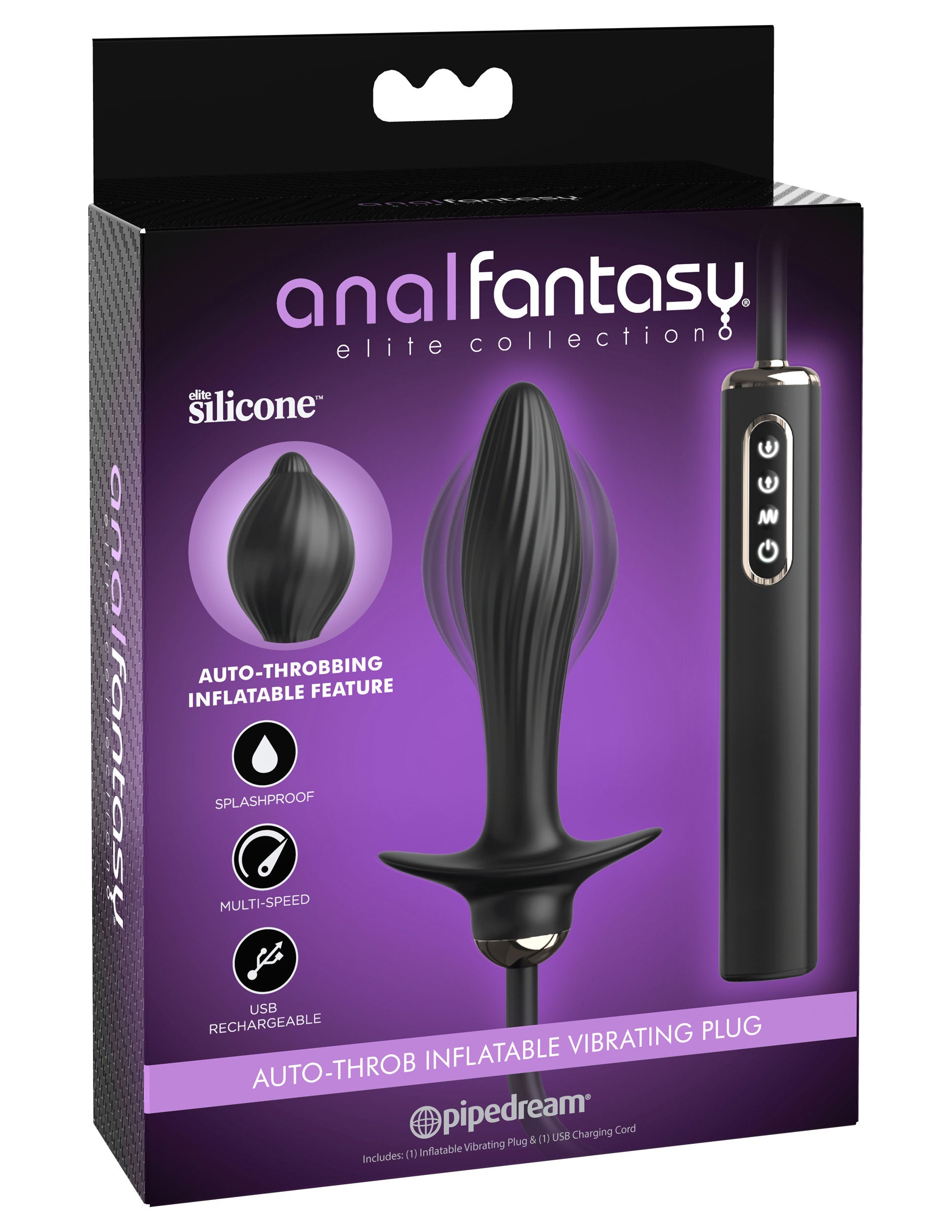 Anal Fantasy Auto Throb Inflatable Vibrating Butt Plug Inflatable Dildos and Vibrators