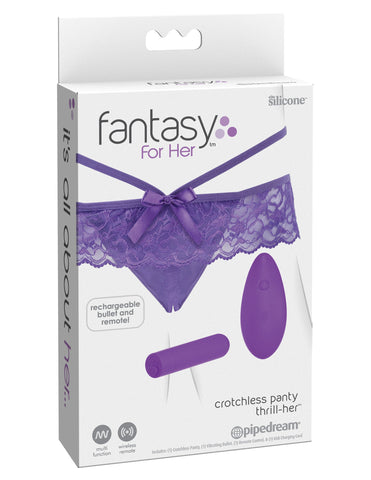 Fantasy for Her Crotchless Panty Thrill-Her Vibrator - Remote Control Vibrators