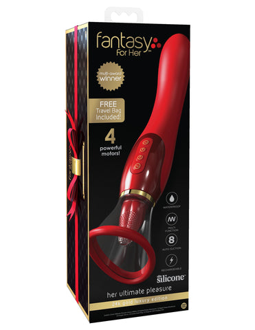 Fantasy for Her Ultimate Pleasure 24K Gold Edition Vibrator - Clit Ticklers and Pulsators