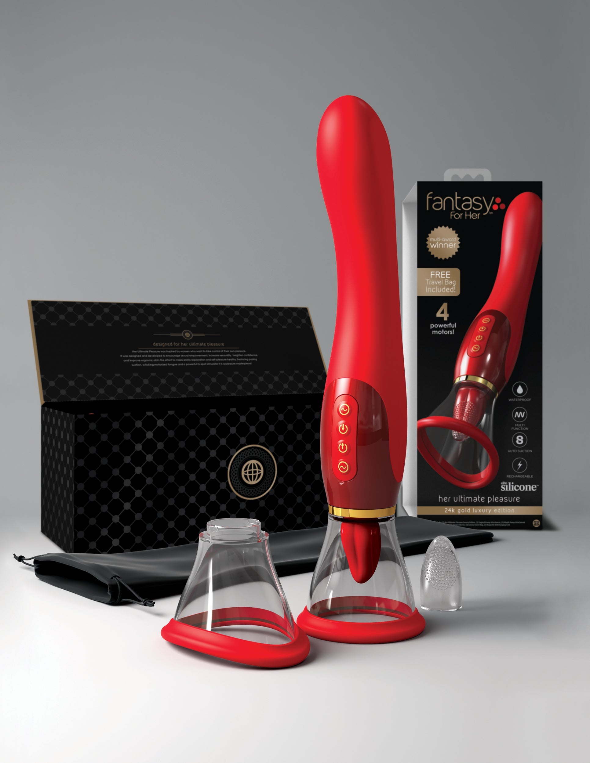 Fantasy for Her Ultimate Pleasure 24K Gold Edition Vibrator Clit Ticklers and Pulsators