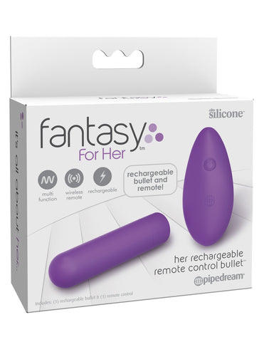 Fantasy for Her Her Rechargeable Remote Control Bullet Vibe - Bullet Vibrators