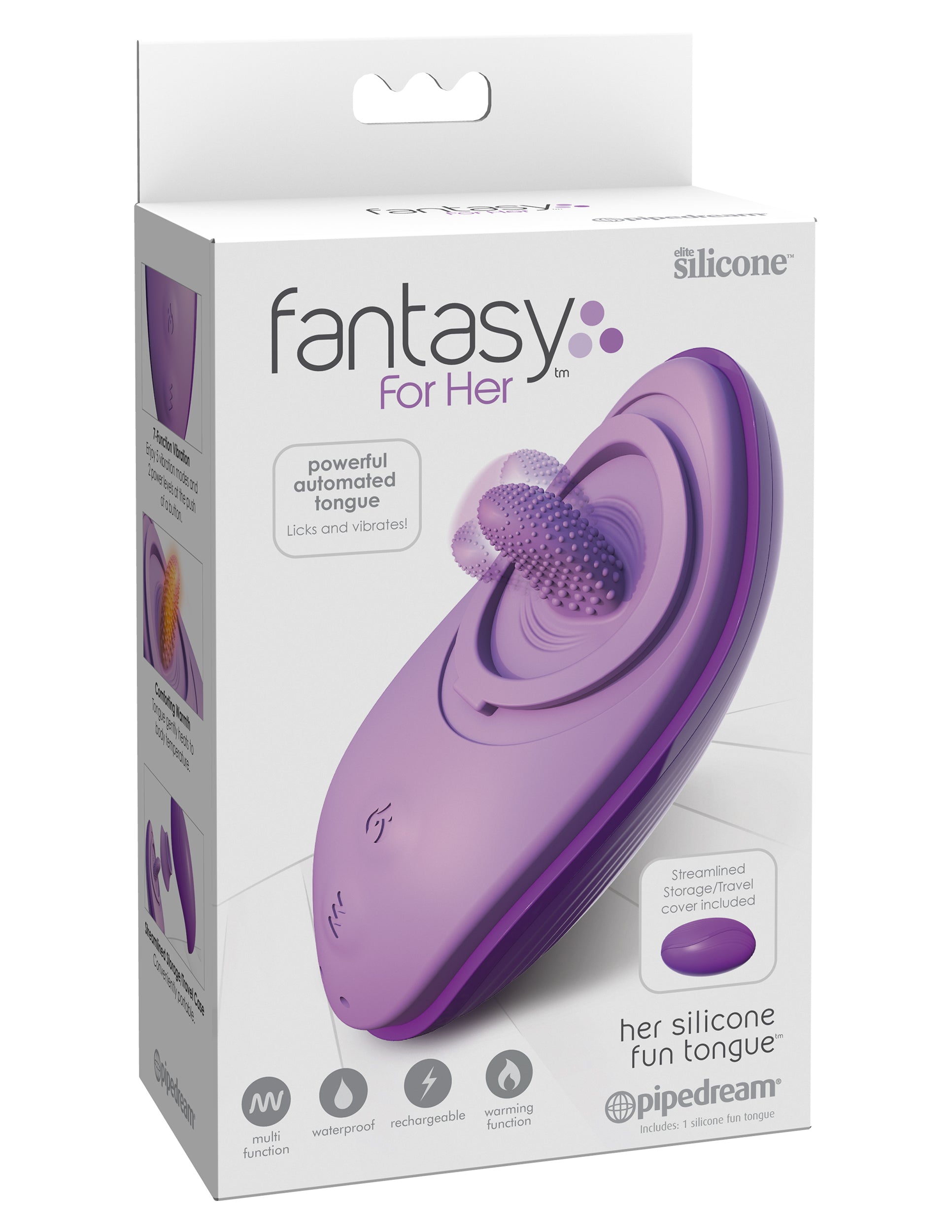 Fantasy For Her Her Silicone Fun Tongue Clitoral Vibrator Clit Ticklers and Pulsators