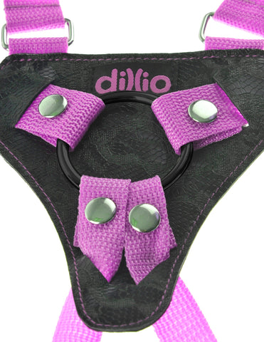 Dillio 7 Inch Strap-On Suspender Harness Set - Strap On Sextoys