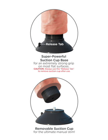 King Cock Vibrating Realistic and Waterproof Dildo Flesh - Vibrating Dildos