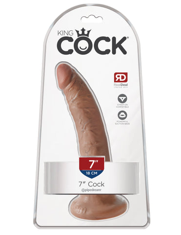 King Cock Realistic Dildo with Suction Cup Tan - Realistic Dildos