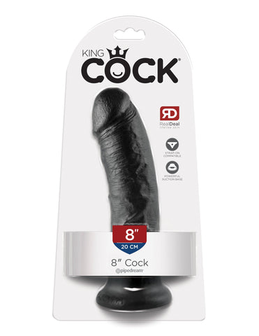 King Cock 8 Inch Realistic Dildo with Suction Cup - Realistic Dildos