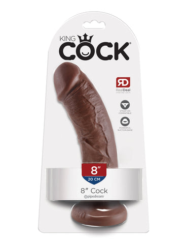 King Cock 8 Inch Realistic Dildo with Suction Cup - Realistic Dildos